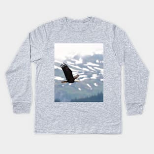 Eagle In Flight Kids Long Sleeve T-Shirt